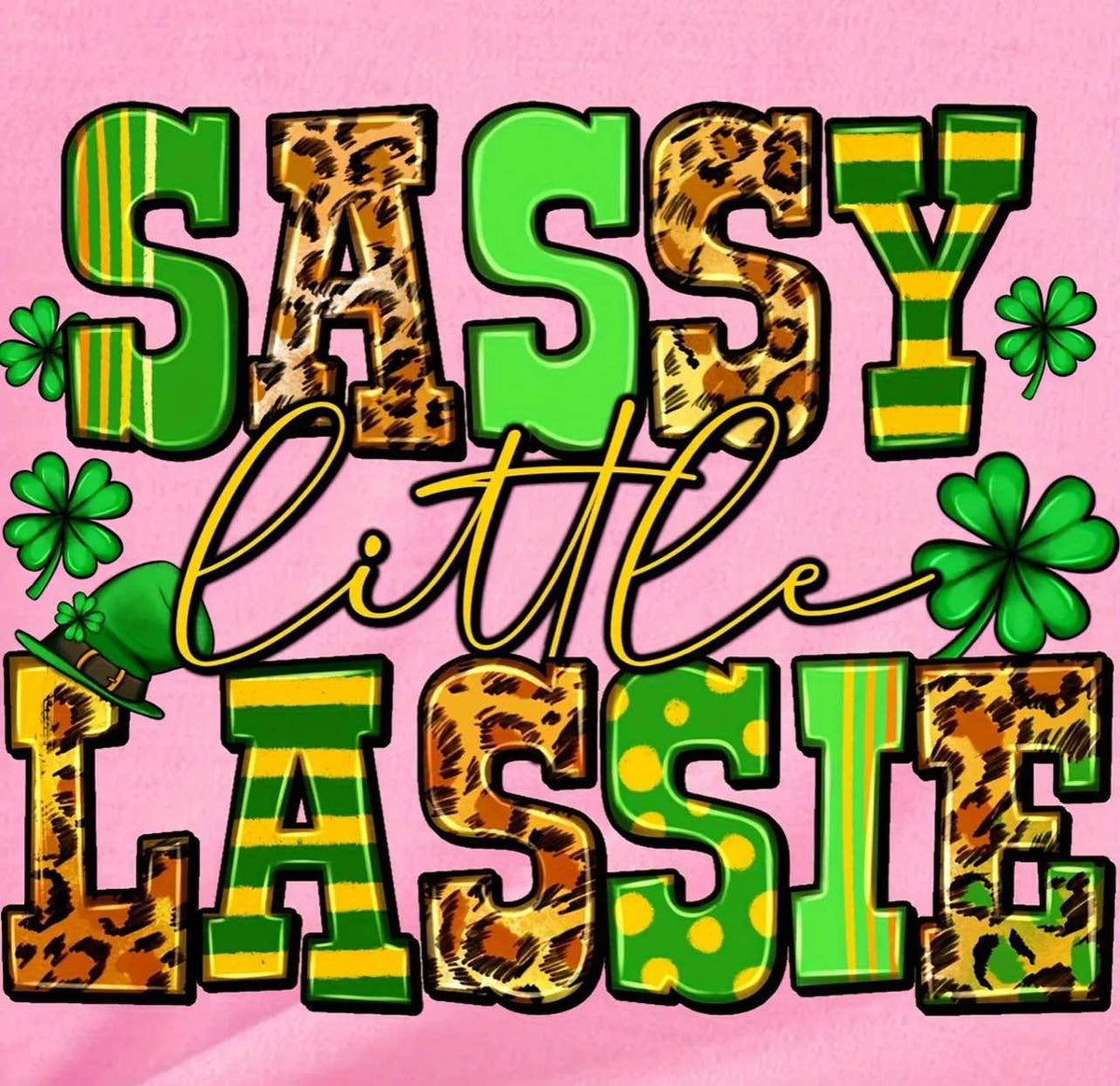 Girls’ “Sassy Little Lassie” St. Patrick’s Day Shirt
