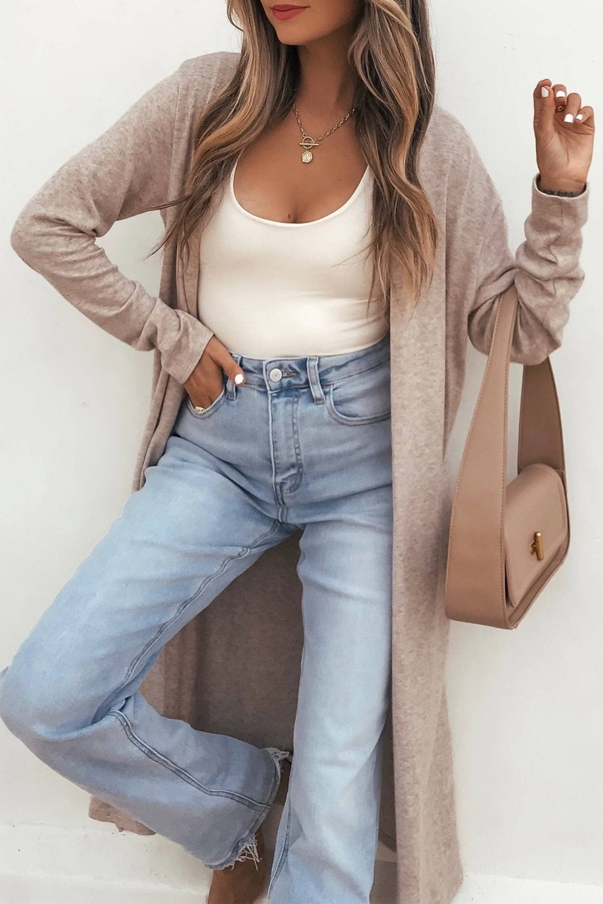 Women’s Long Sleeve Open Front Duster Cardigan