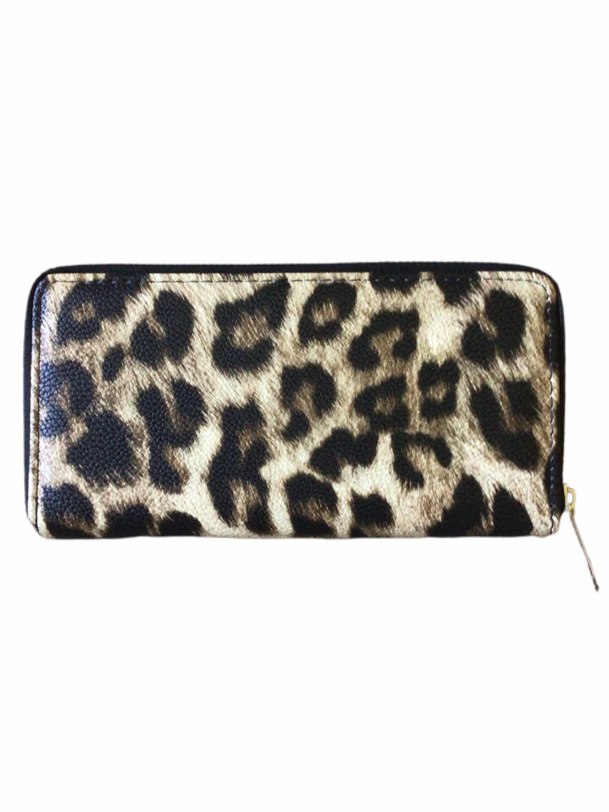 Leopard Print Zip Around Wallet