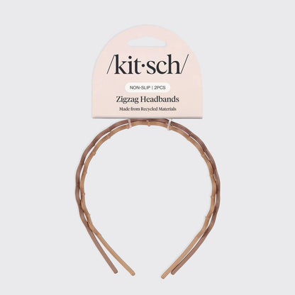 Neutral Zig-Zag Headband 2-Piece Set