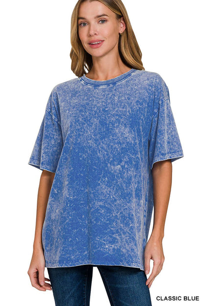 Vintage Wash Oversize Cotton Tee Zenana