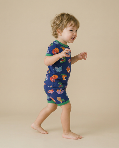 Dino Party Bamboo Boys Girls Infants Short Sleeve PJs