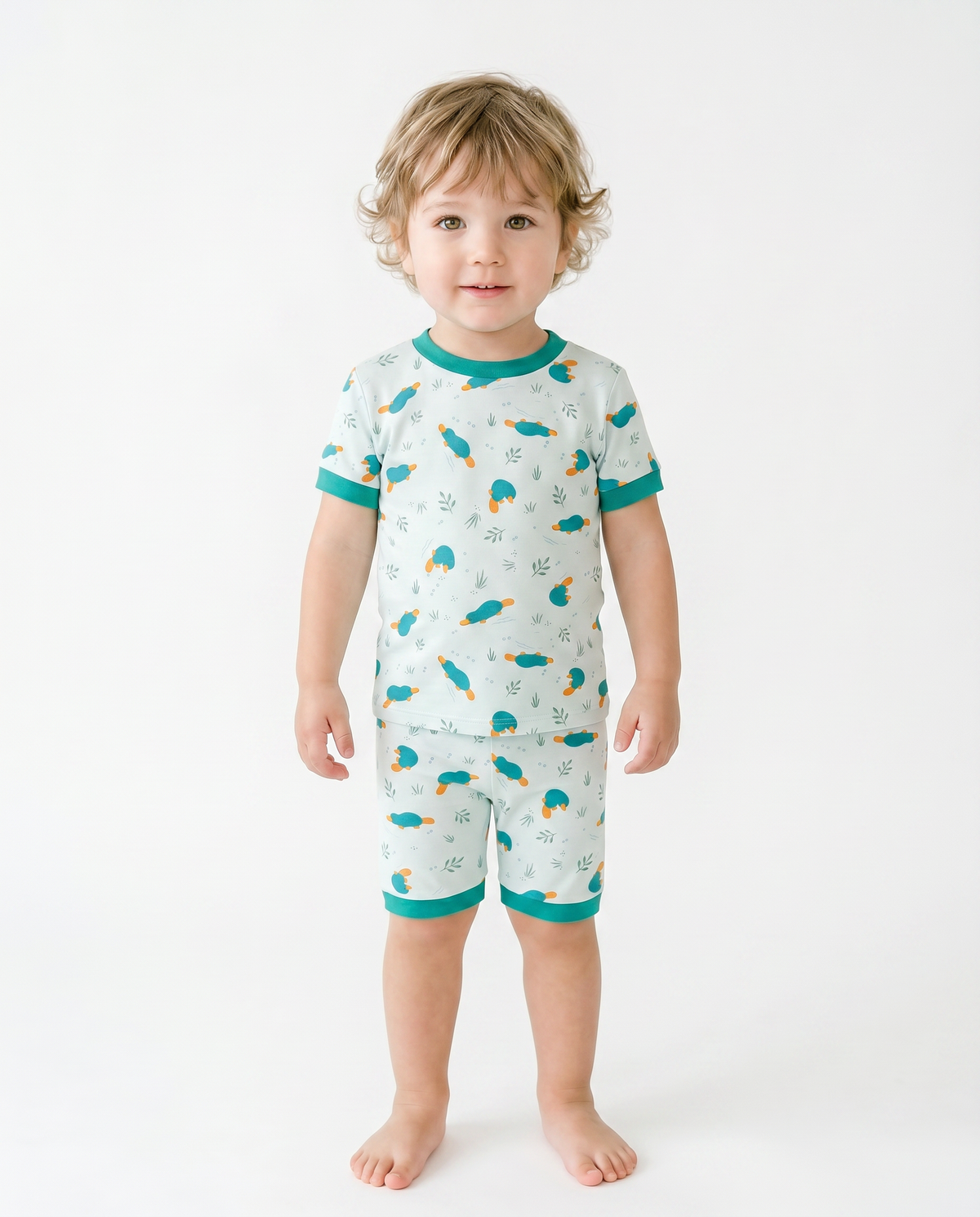 Perry-Bay Bamboo Boys Girls Infants Short Sleeve PJs