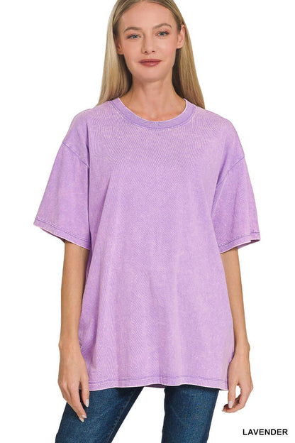 Vintage Wash Oversize Cotton Tee Zenana