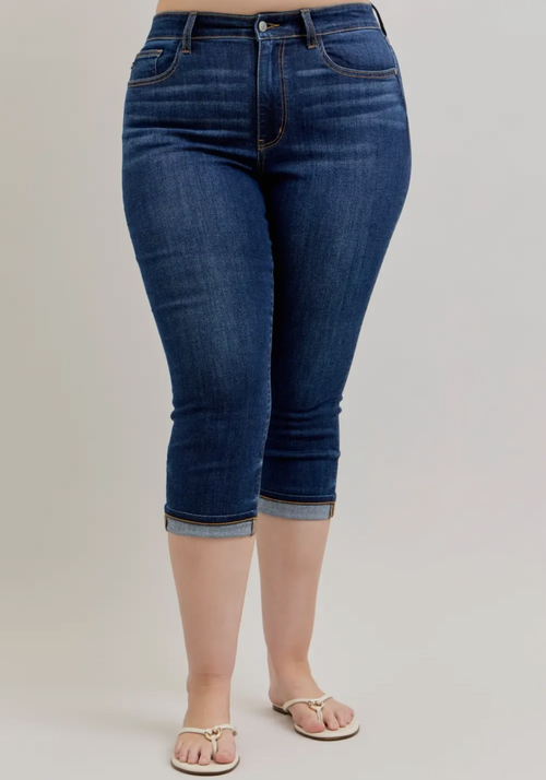 Judy Blue- Capri with Single Cuff