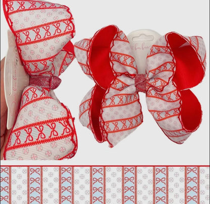 Girls Baseball Hair Bow