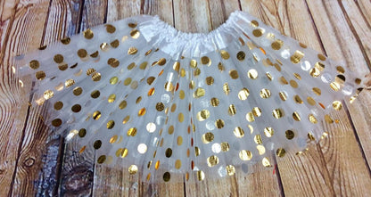 Baby Toddler Gold Polka Dot Playtime Tutu
