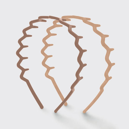 Neutral Zig-Zag Headband 2-Piece Set