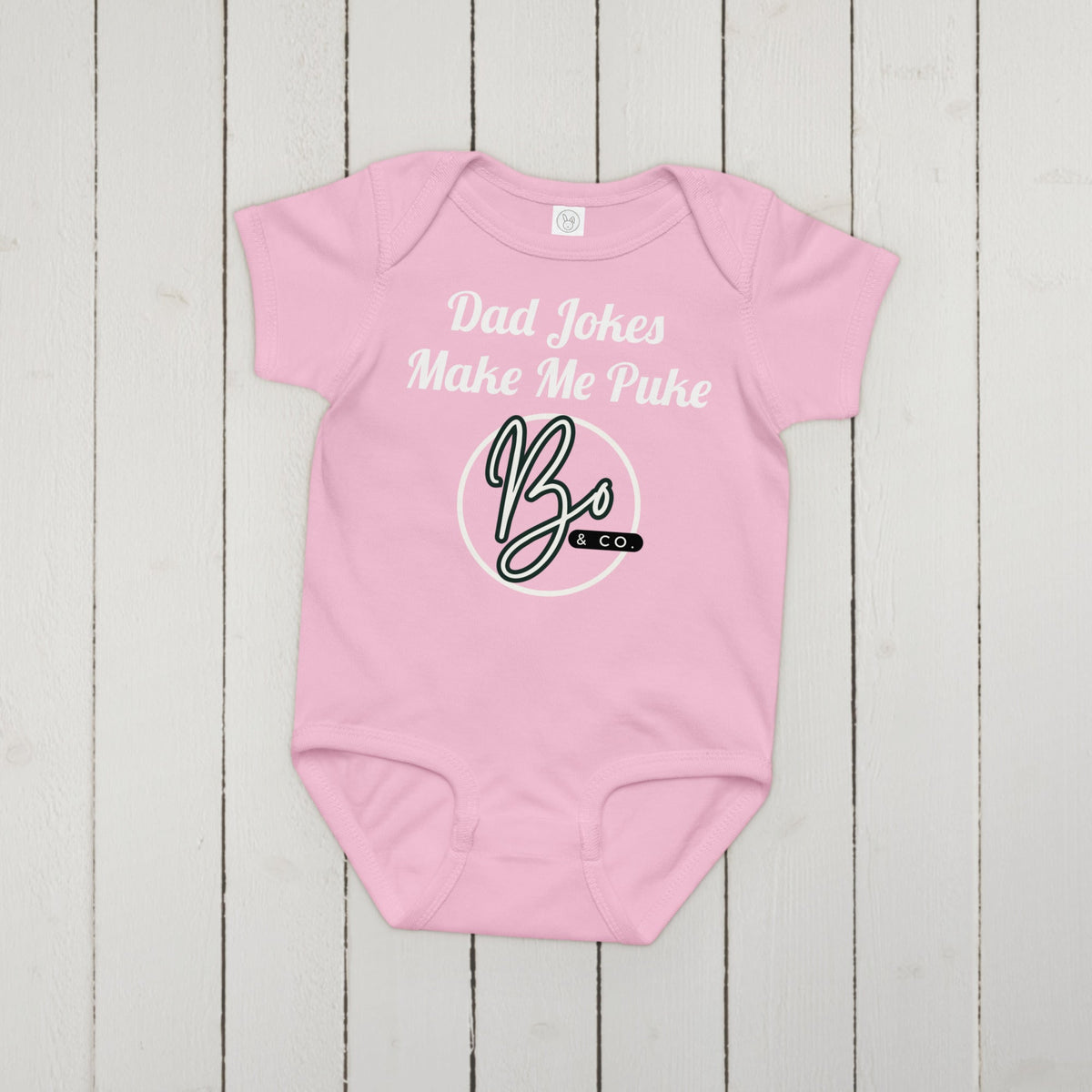 Bo & Co. Dad Jokes Onsie