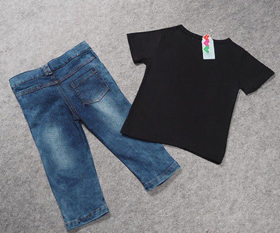 Boy's Aint No Mama Like The One I Got Denim Outfit