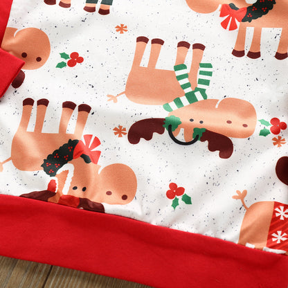 Boy's Festive Moose Reindeer Christmas Sweatsuit Outfit