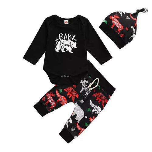 Boy’s “Baby Bear Explorer” 3‑Piece Outfit