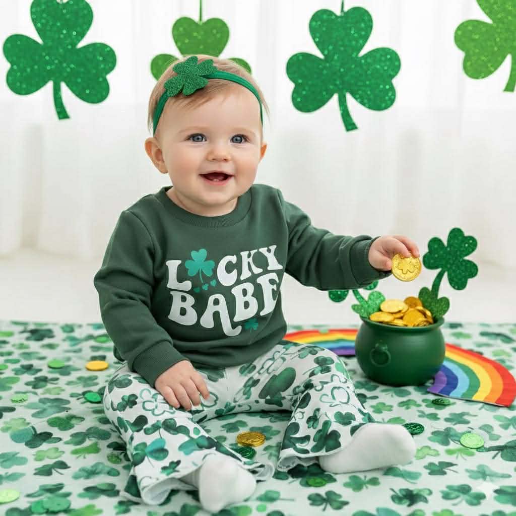 Girl's St. Patrick's Day Lucky Babe Outfit