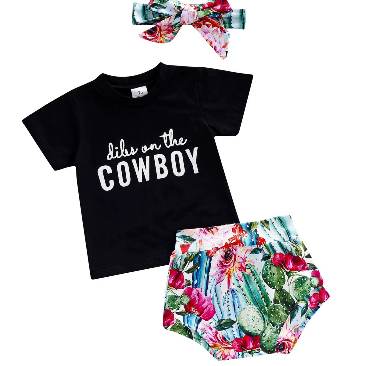 Girl's Dibs on the Cowboy Bummie Outfit