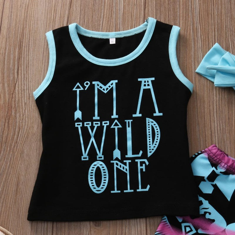 Girl's Im a Wild One Outfit