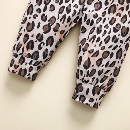 Girl's Leopard Print Babe Pants Outfit