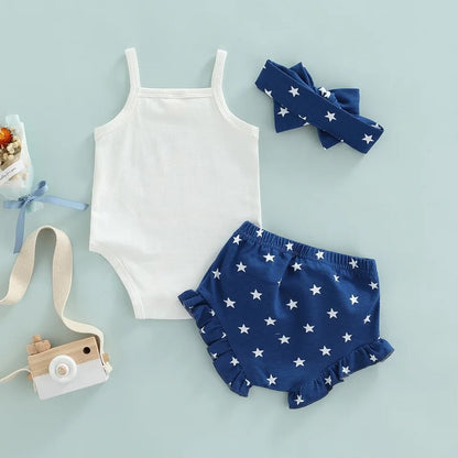 Girl's Patriotic Rainbow America Outfit