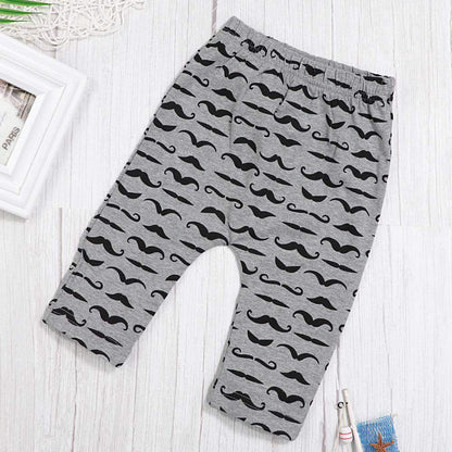 Boy's Mustache Print Little Man Outfit