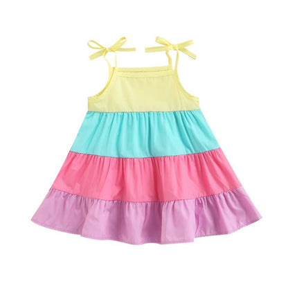 Girl's Pastel Rainbow Dress