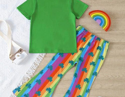 Girls’ Rainbow Shamrock St. Patrick’s Day Outfit