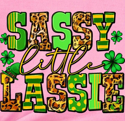 Girls’ “Sassy Little Lassie” St. Patrick’s Day Shirt