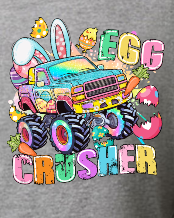 Boy's Easter Egg Crusher Monster Truck Tee Shirt