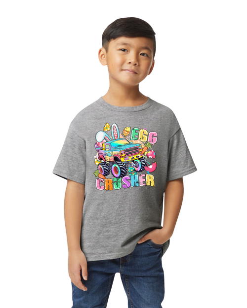 Boy's Easter Egg Crusher Monster Truck Tee Shirt