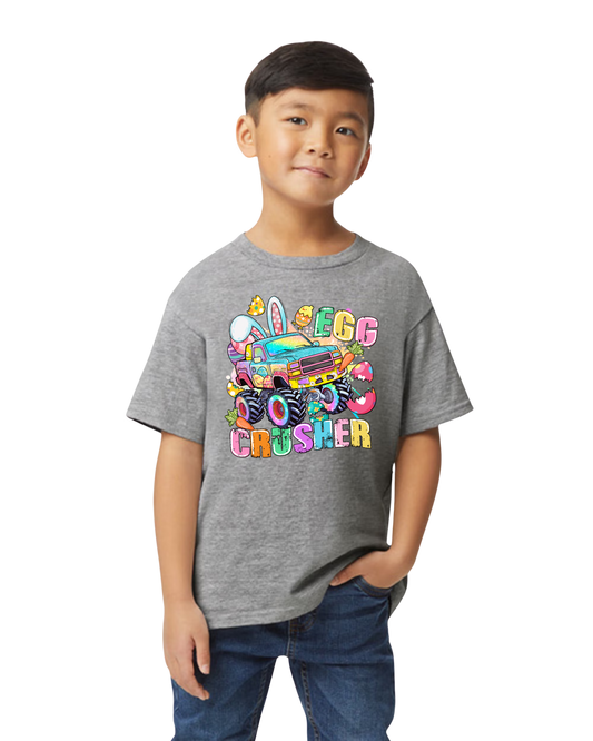 Boy's Easter Egg Crusher Monster Truck Tee Shirt