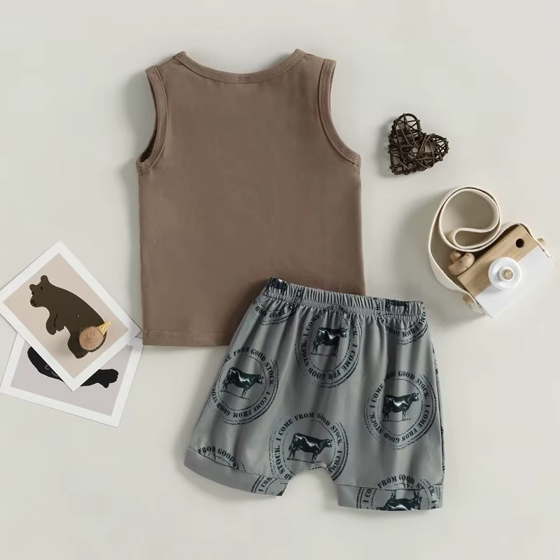Boy's I Come From Good Stock Shorts Outfit