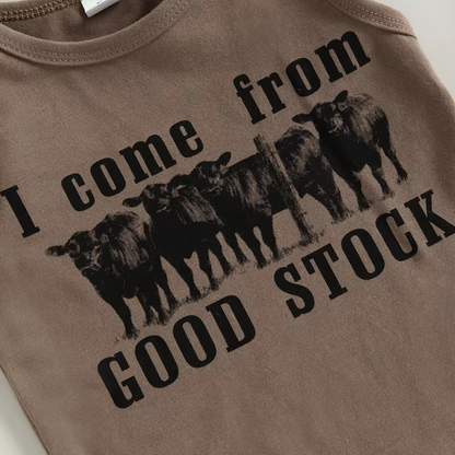 Boy's I Come From Good Stock Shorts Outfit
