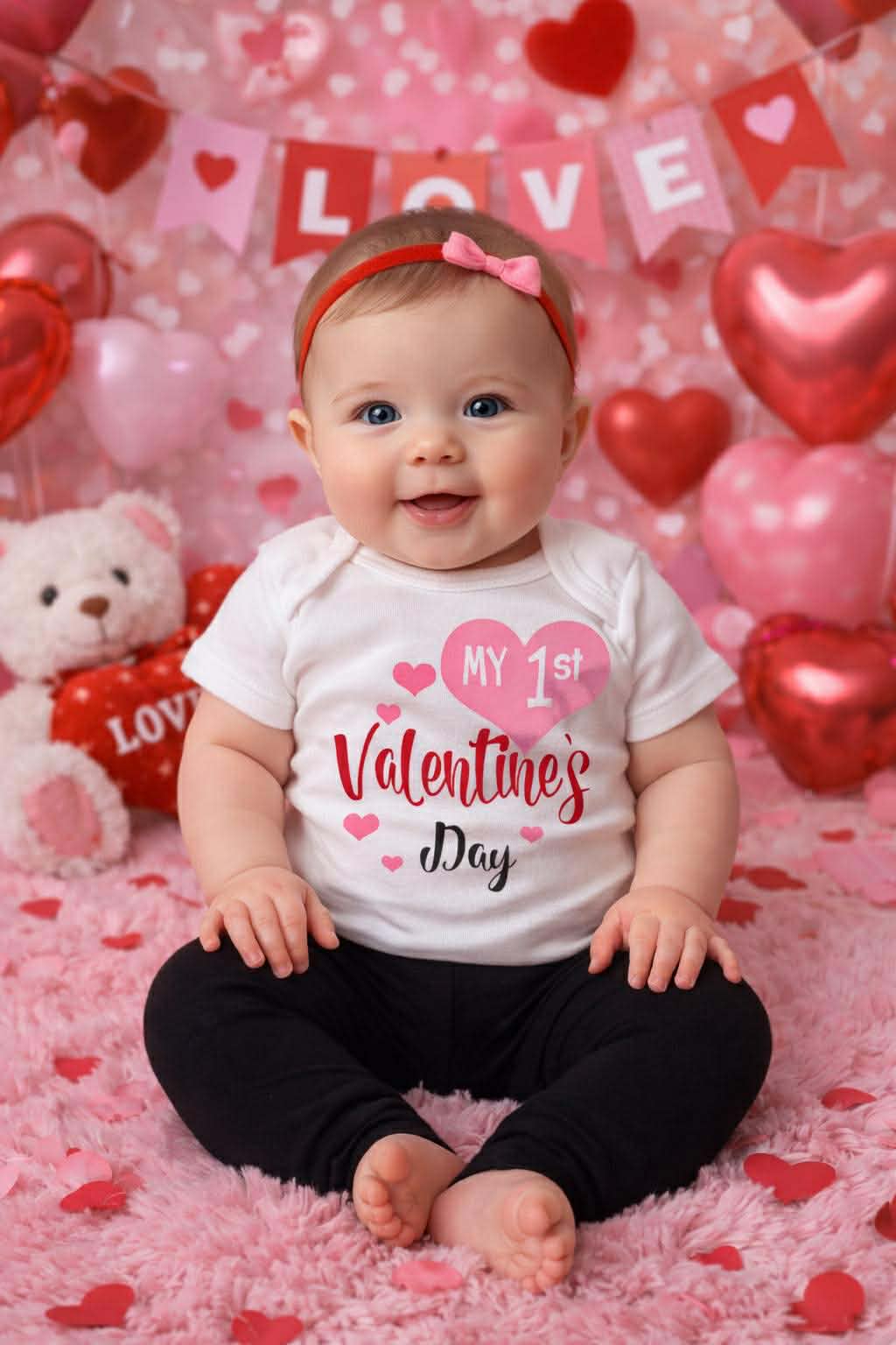 Girl's Handmade Valentine's Day Tees- Short or Long Sleeve Options