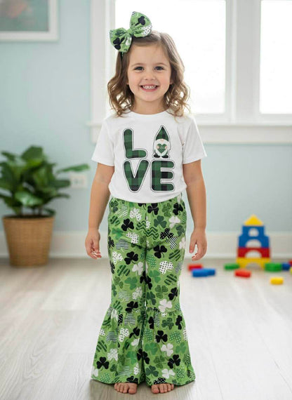 Handmade Girl's St. Patrick's Day Outfits- Clover Pattern Collection