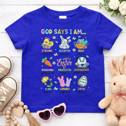 Girl's Easter "God Says I Am" Tee