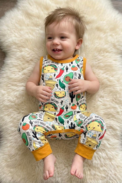 Boy's Taco-Themed Infant Romper