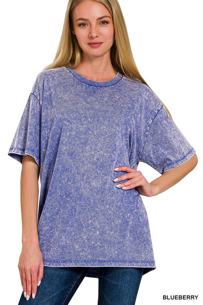 Vintage Wash Oversize Cotton Tee Zenana