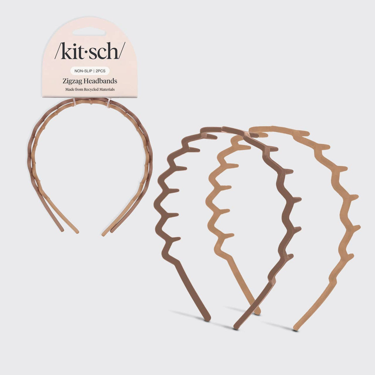 Neutral Zig-Zag Headband 2-Piece Set