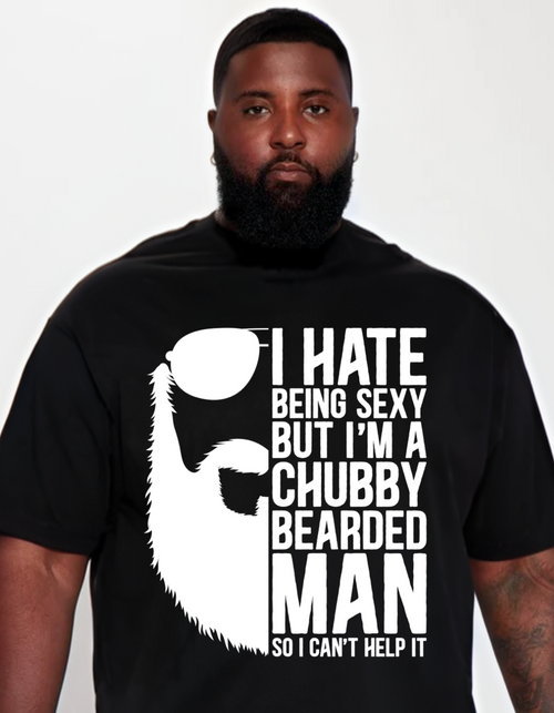 Men's Sexy Chubby Bearded Man Tee Shirt