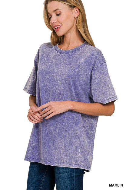 Vintage Wash Oversize Cotton Tee Zenana