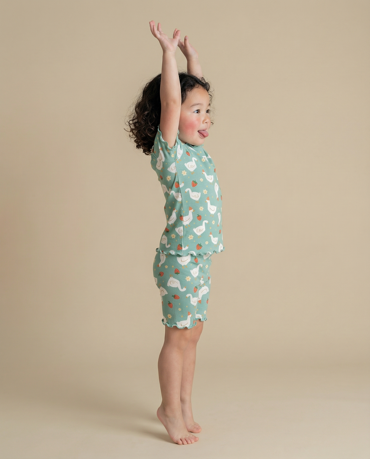 Swan Berry Bamboo Boys Girls Infants Short Sleeve PJs