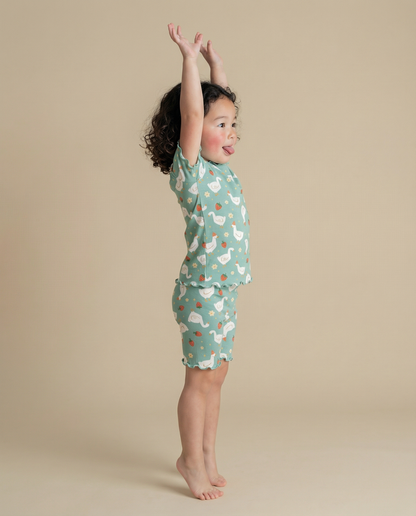 Swan Berry Bamboo Boys Girls Infants Short Sleeve PJs