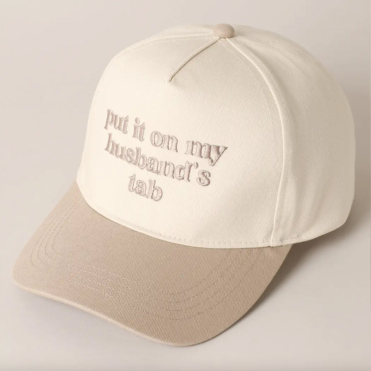 Women's Embroidered Put It On My Husbands Tab Baseball Cap