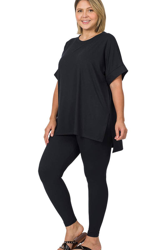 Plus Microfiber Loungewear Set Zenana
