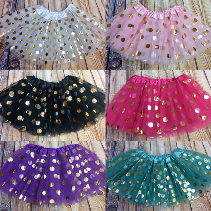 Baby Toddler Gold Polka Dot Playtime Tutu