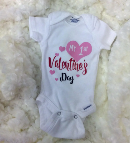 Infant Girl's My First Valentines Day Bodysuit