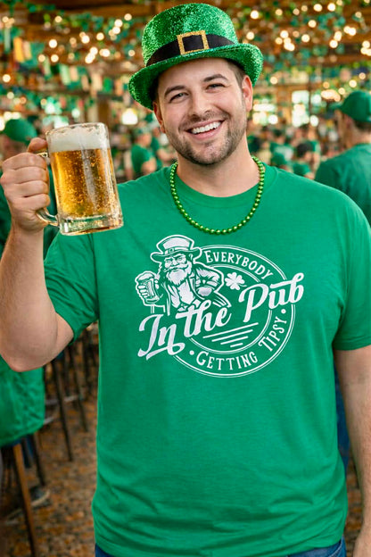 Men’s Handmade “Everybody in the Pub Getting Tipsy” St. Patrick’s Day Tee