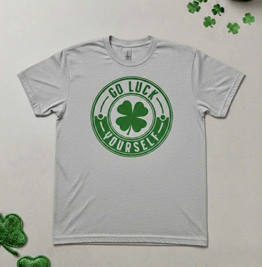 Men’s Handmade “Go Luck Yourself” St. Patrick’s Day Tee